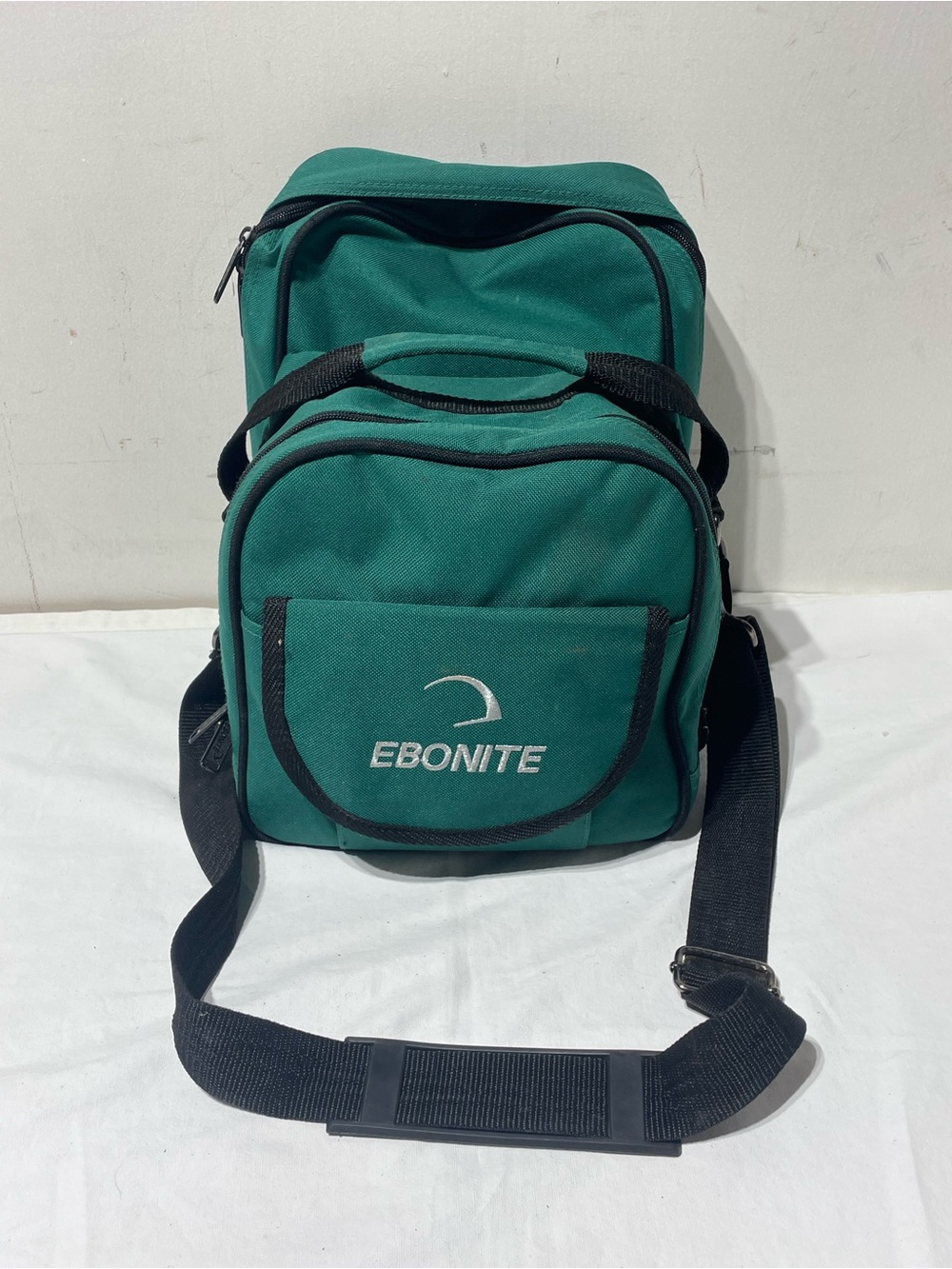 Ebonite Compact Green Soft Bowling Ball Bag Tote One Ball Canvas
